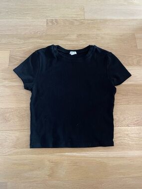Garage Black Short Sleeve Crewneck Tee